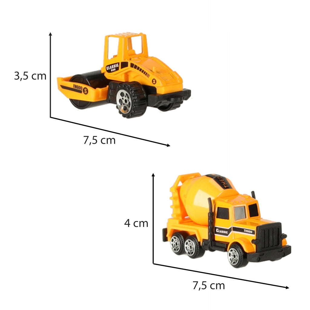 Cars construction machinery vehicles set of 6 pieces Kid's age 3＋ years
