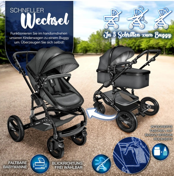 Cart 3in1 Kiduku KDWG-008 Anthracite/Black Manufacturer code KDWG-008