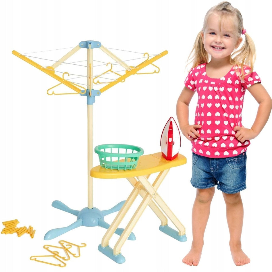 Casdon Wash Day Playset LARGE SET Iron Dryer Board+Basket+ACCESSORIES Batteries included no