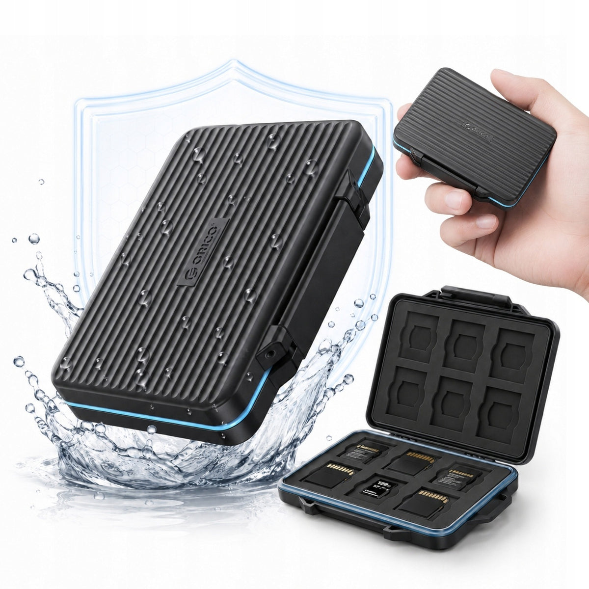 Case Waterproof Micro SD XQD Memory Card Organizer CF SIM Cover