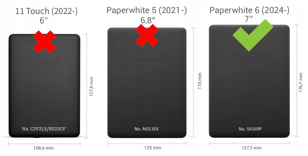 Case for the new Kindle Paperwhite 6 2024 silicone back 7" eucalyptus Manufacturer code 6957779911140