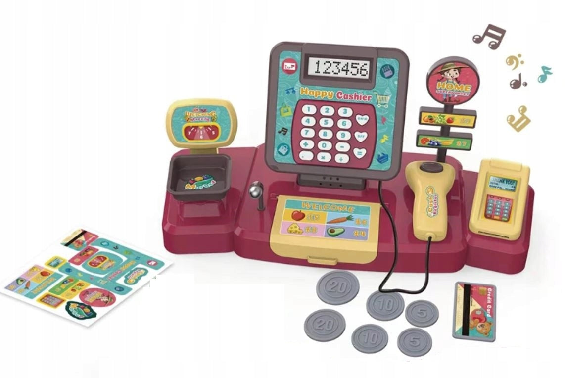 Cash Register Interactive Shop Sound Scanner for Kids Set COUNTS EAN (GTIN) 5905220311729
