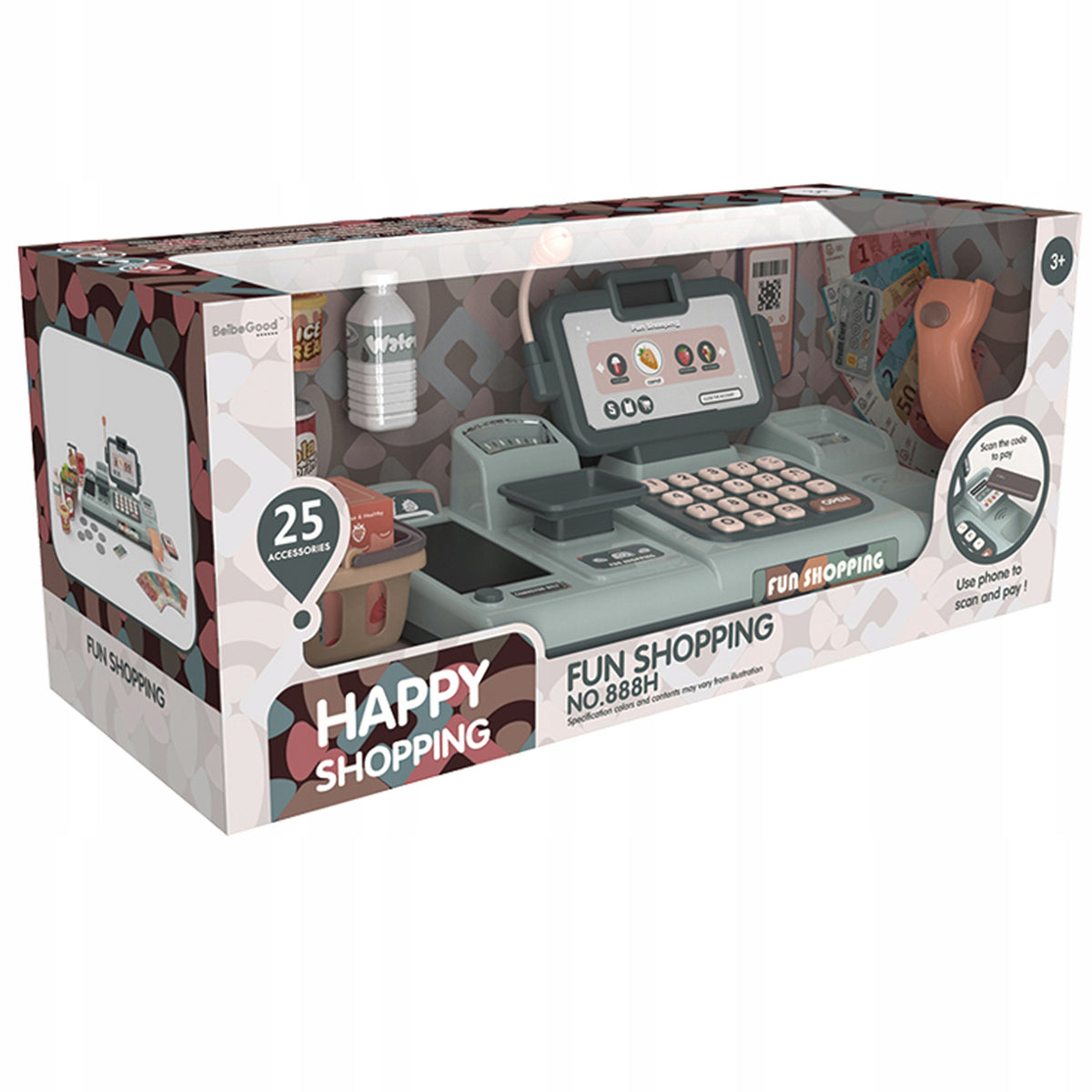 Cash Register for Children Shop Interactive Supermarket Coin Scanner Manufacturer code 96946