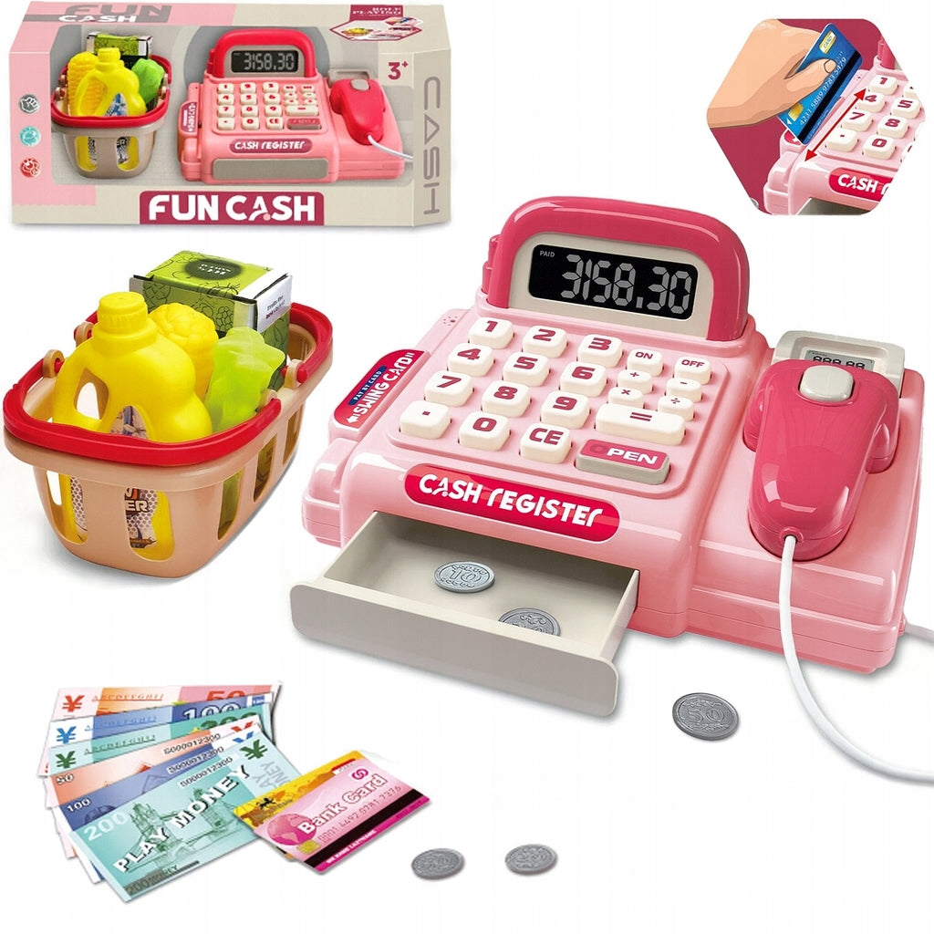 Cash register for children Calculator Scanner Sounds Basket Accessories EAN (GTIN) 5906546510520