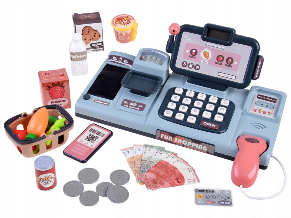 Cash register for children scanner scale smartphone basket fun in store ZA4147 Brand Jokomisiada