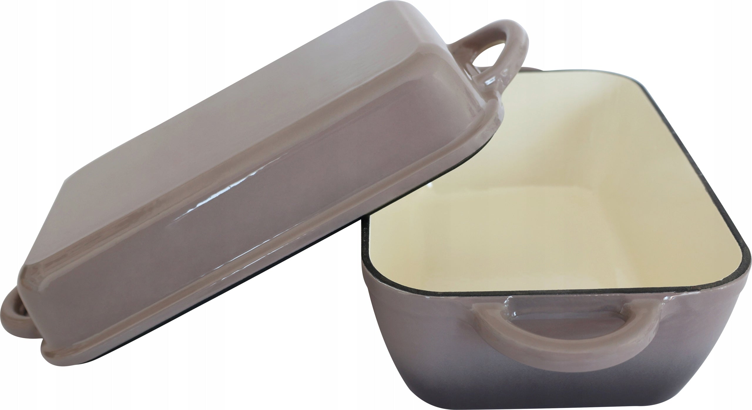 Cast Iron Brittany 3,8 Lit EMAIL Enamel Pot Grill Pan 2in1 Packaging status original
