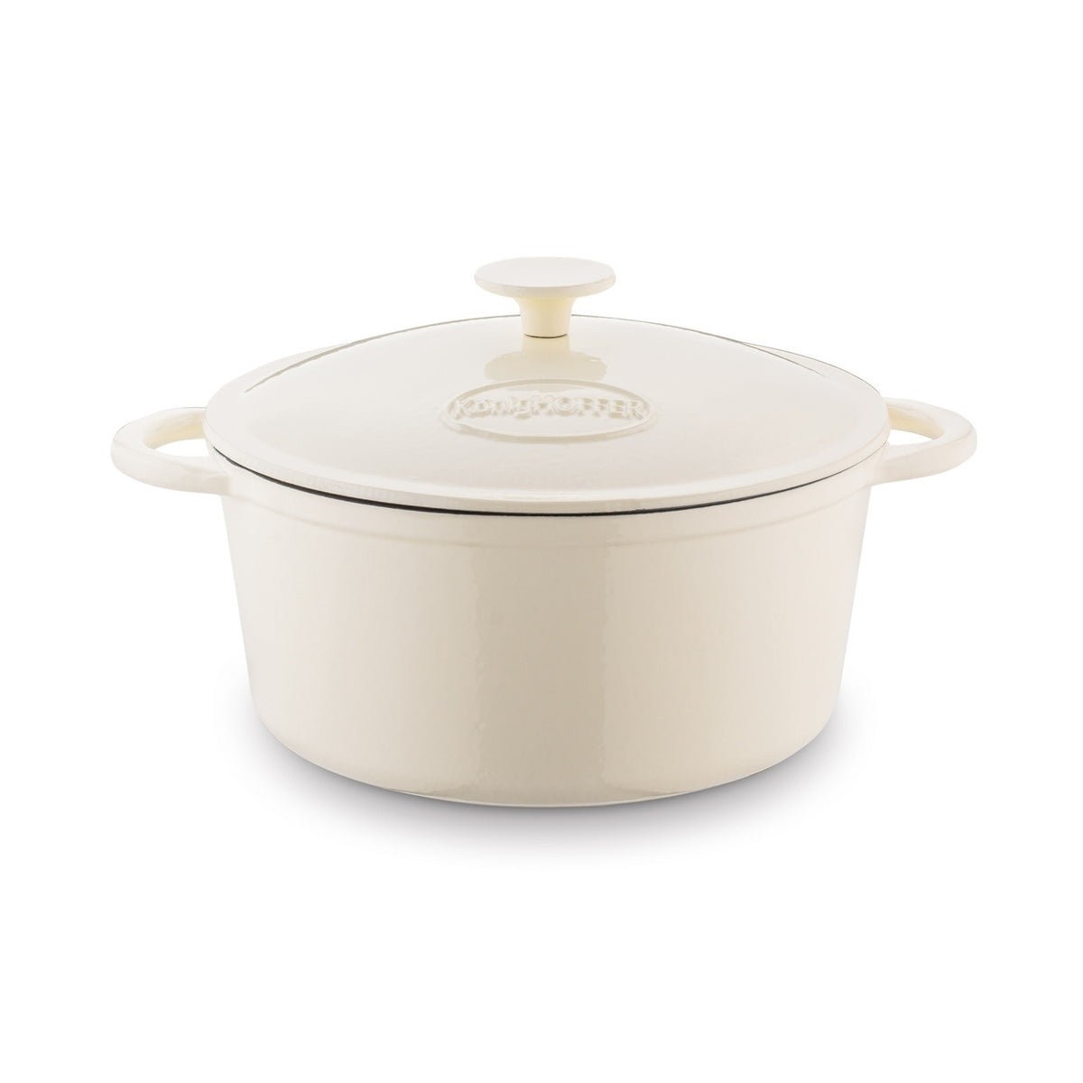 Cast Iron Enameled BRYTFANNA Round CREAM Konighoffer 5L Brand Konighoffer