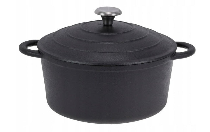 Cast Iron Pot Induction Brigade Cast Iron Boiler with Lid