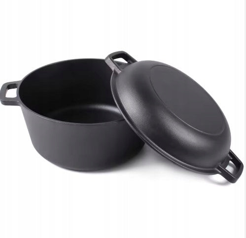 Cast Iron Pot with Lid 2in1 Pan Pot Brittany 26cm 4,5L Packaging status original