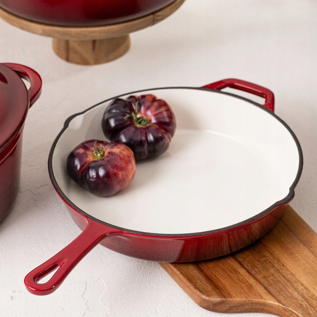 Cast iron pan ANDREAS burgundy ombre 26 cm HOMLA Packaging status original