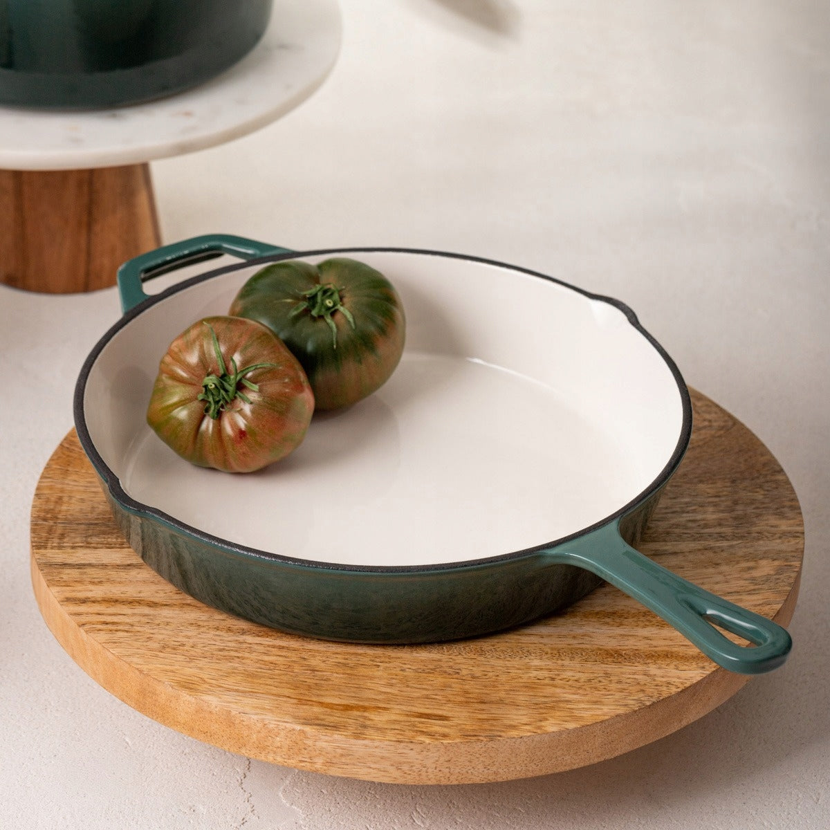 Cast iron pan ANDREAS green ombre 26 cm HOMLA Packaging status original