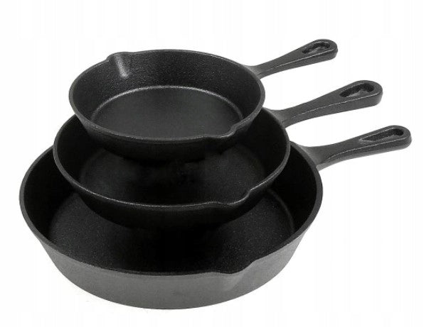 Cast iron pan Rossner Austria 3 pcs. black