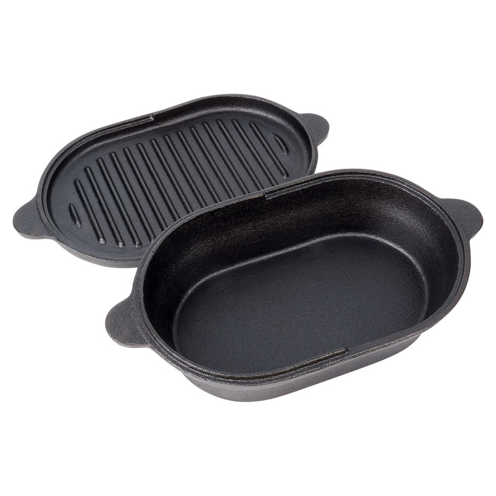 Cast iron pan with lid 2in1 CAST LINE 28x16 cm, 1,2 l Brand Vilde
