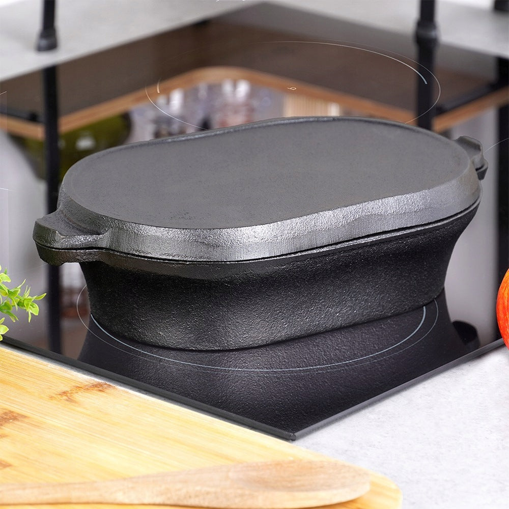 Cast iron pan with lid 2in1 CAST LINE 28x16 cm, 1,2 l Manufacturer code 5900670102354