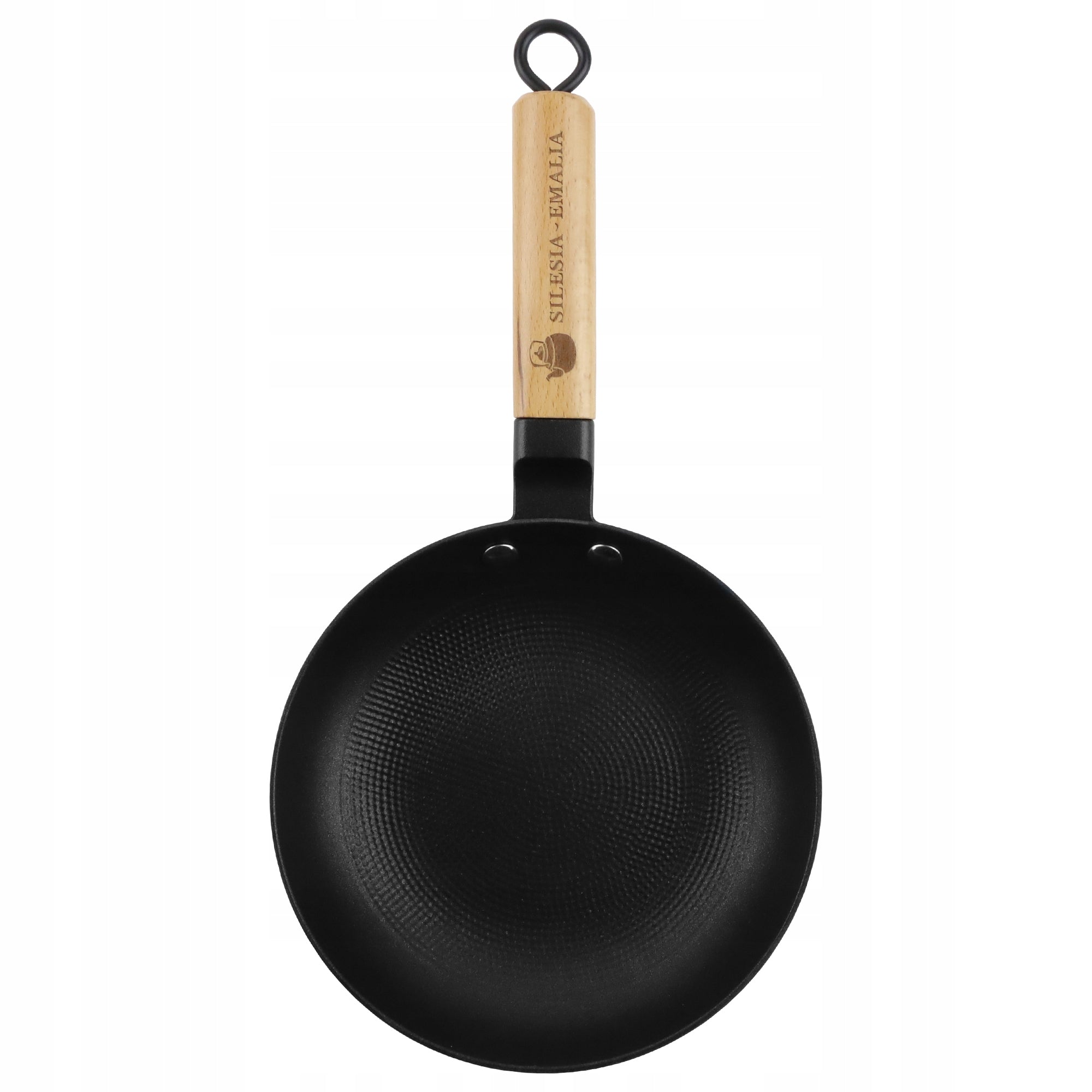 Cast iron pan with wooden handle LUDMIŁA 20cm INDUCTION GAS Brand Silesia Emalia