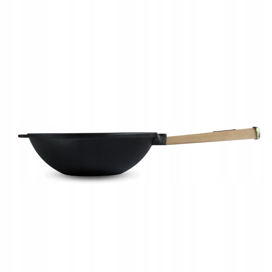Cast iron pan with wooden handle WOK 260 x 85 EAN (GTIN) 5906954860606