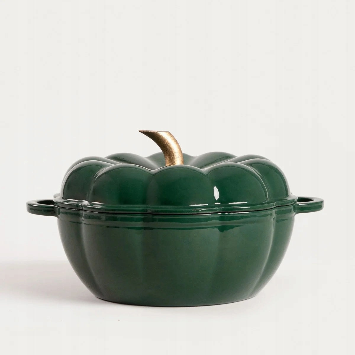 Cast iron pot ANDREAS AU green pumpkin shaped 3 l HOMLA Diameter other