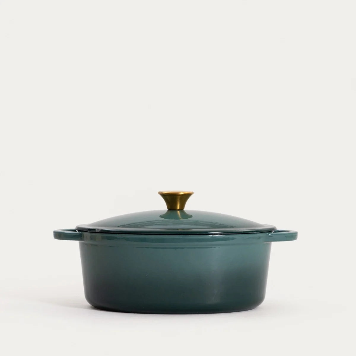 Cast iron pot ANDREAS green oval ombre 4,5 l HOMLA Packaging status original