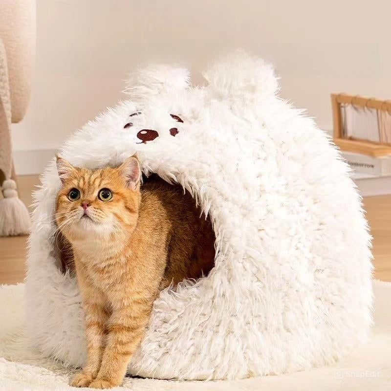Cat Bed Dog Booth Cottage Bedding Plush Hare L 50x50x47 Trade name Legowisko dla Kota Psa Budka Domek Posłanie Pluszowy Zając L 50x50x47