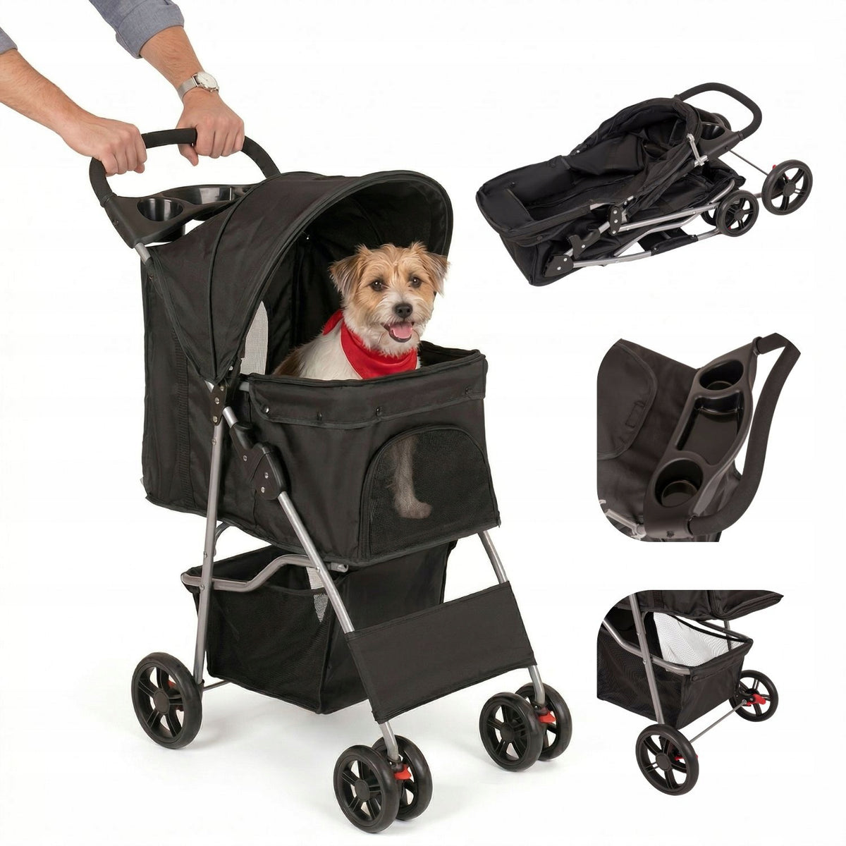 Cat Dog Animal Stroller up to 15KG Folding Petsona