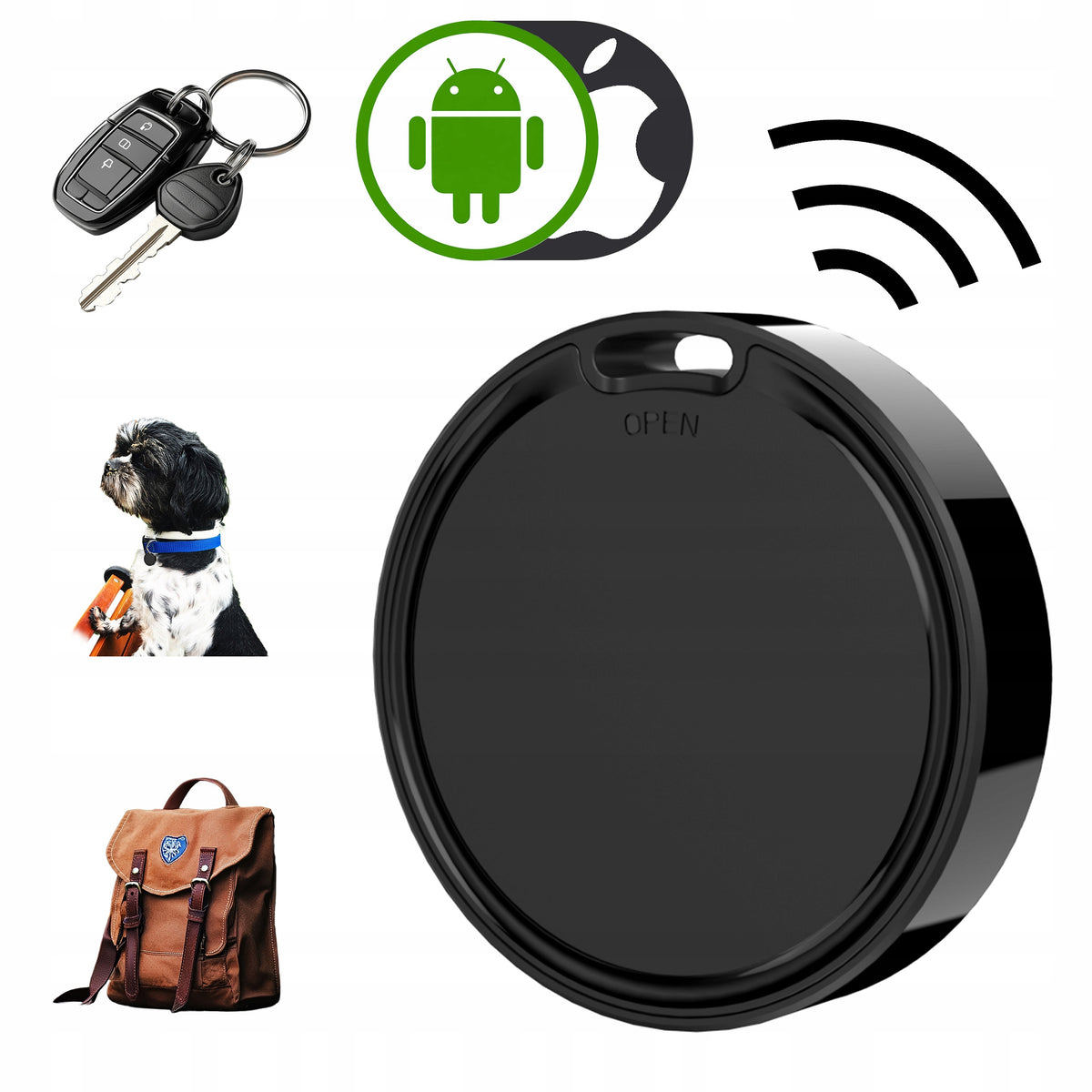 Cat Dog Backpack Key Locator Keychain GPS F6 Tag Android iOS