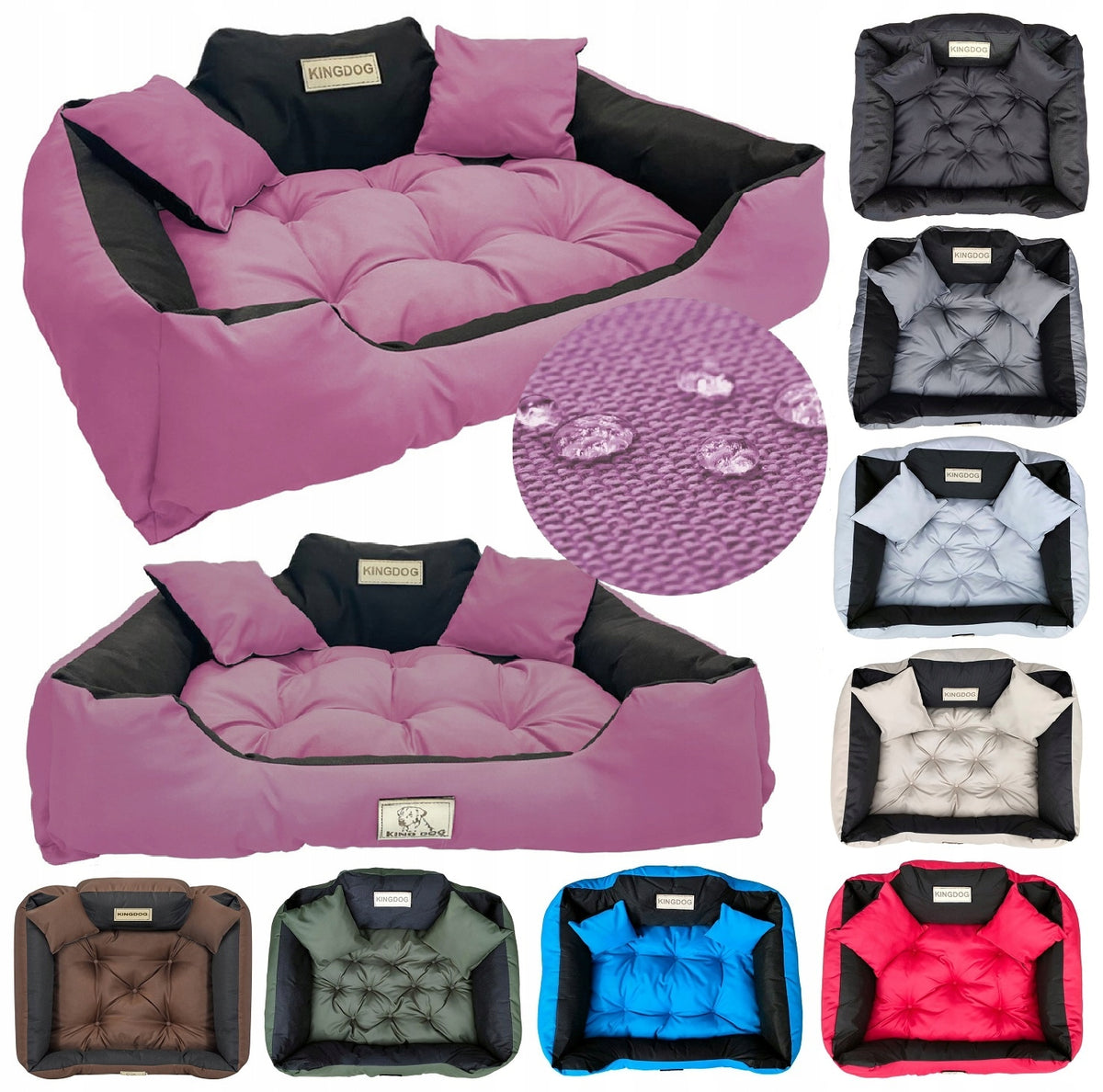 Cat Dog Bed Couch Playpen Waterproof + Name 75x65 cm Manufacturer code KIN75/65ROZ