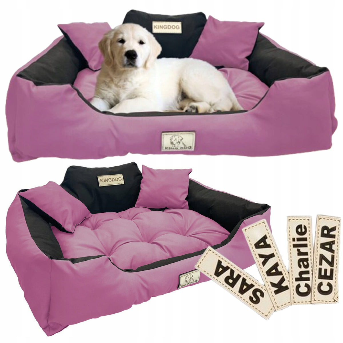 Cat Dog Bed Couch Playpen Waterproof + Name 75x65 cm