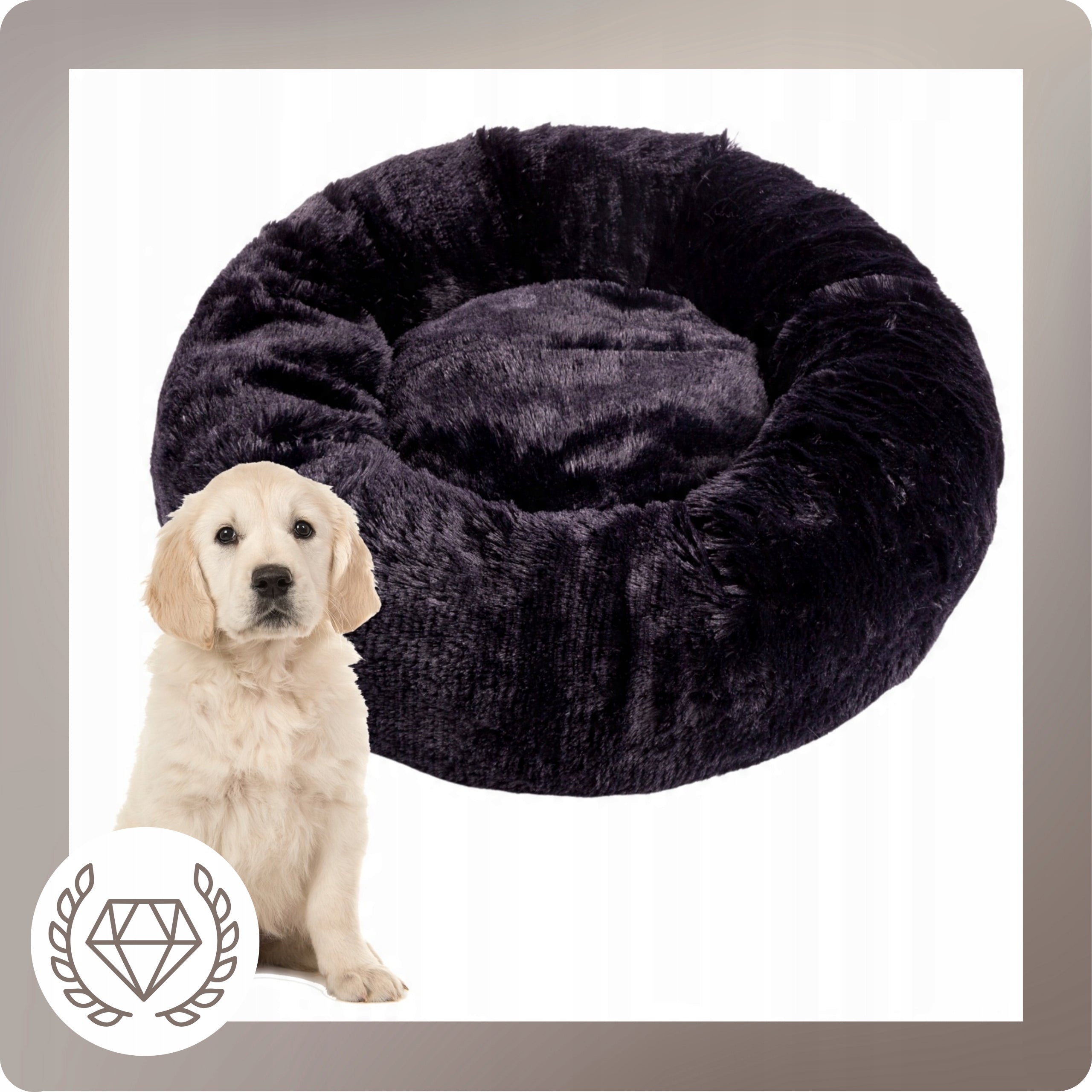 Cat Dog Bed Playpen Bed 60 cm Hairy Plush Pillow Packaging status original