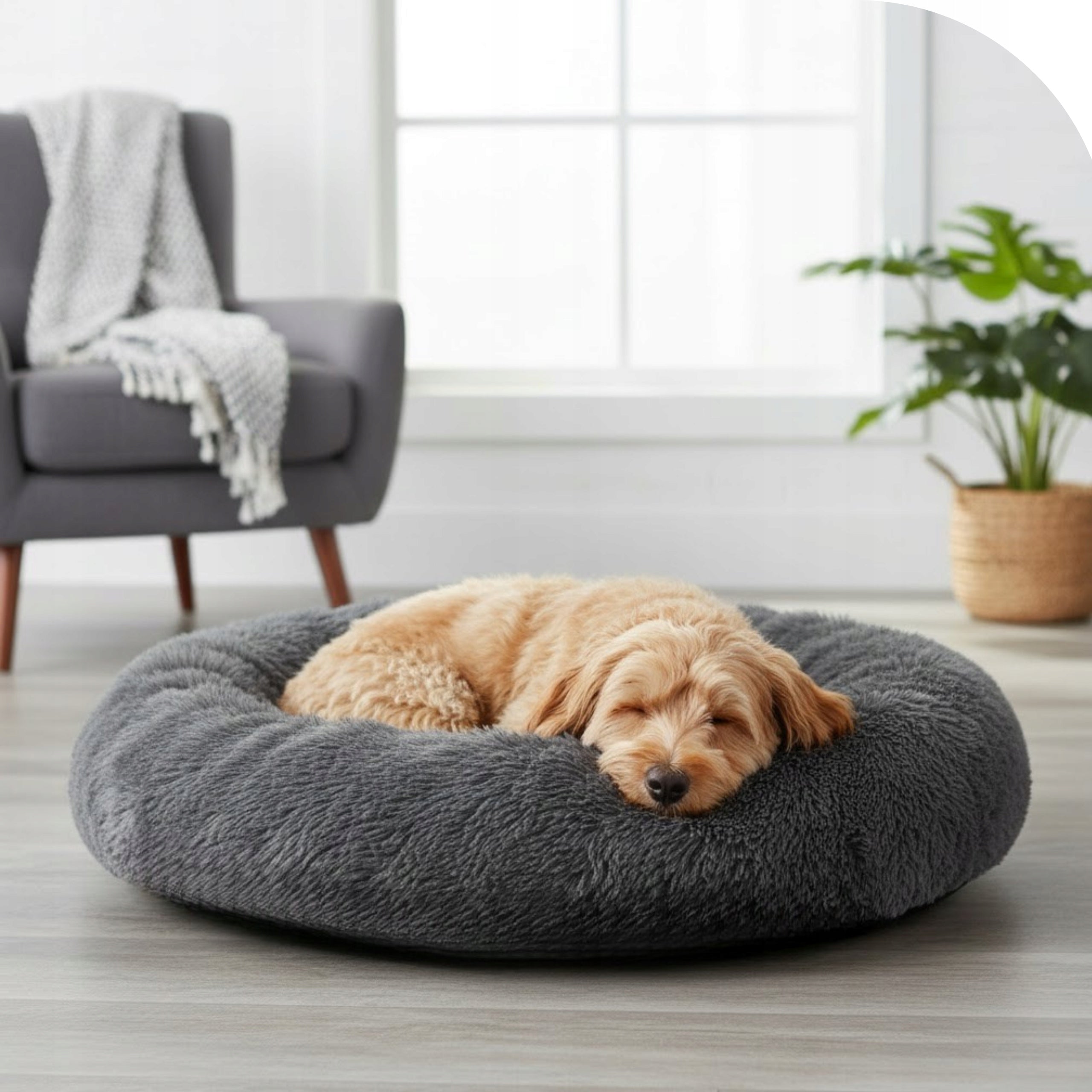 Cat Dog Bed Playpen Bedding Hairy Plush Pillow 80 cm Brand Rotex