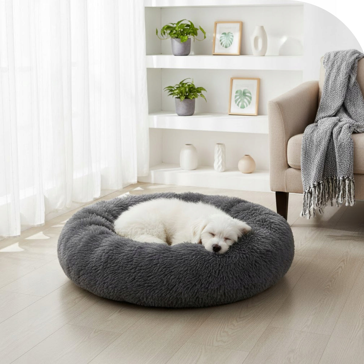 Cat Dog Bed Playpen Bedding Hairy Plush Pillow 80 cm Manufacturer code Legowisko Posłanie Shaggy 80