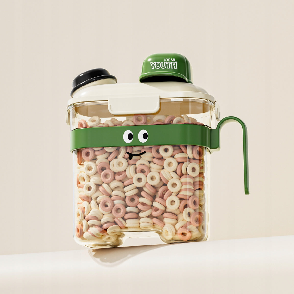 Cat Dog Food Container 3.6L Airtight with Measure Dispenser Green
