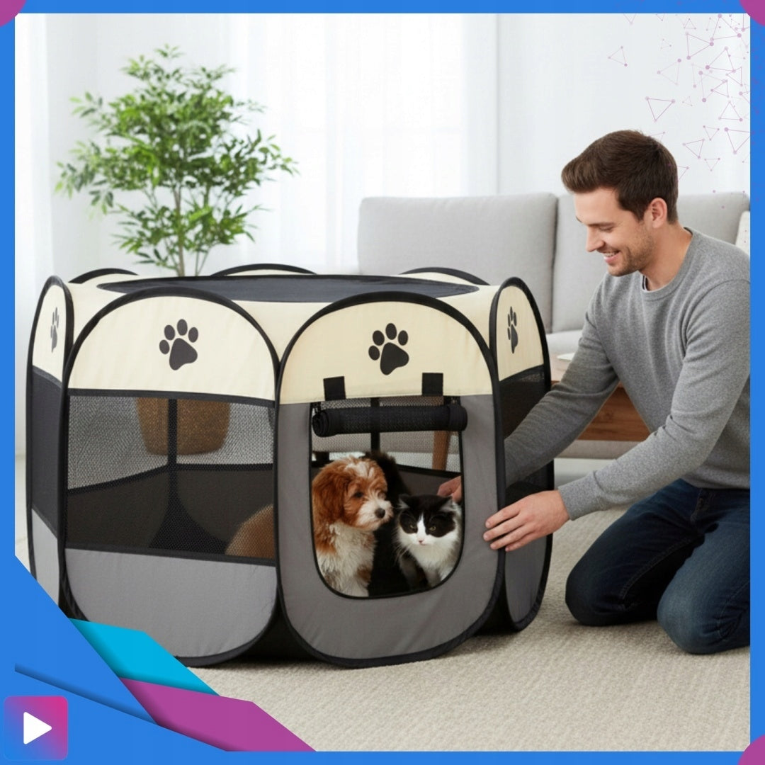 Cat Dog Playpen Folding Cage Bed Bedding Pet Farm Packaging status original