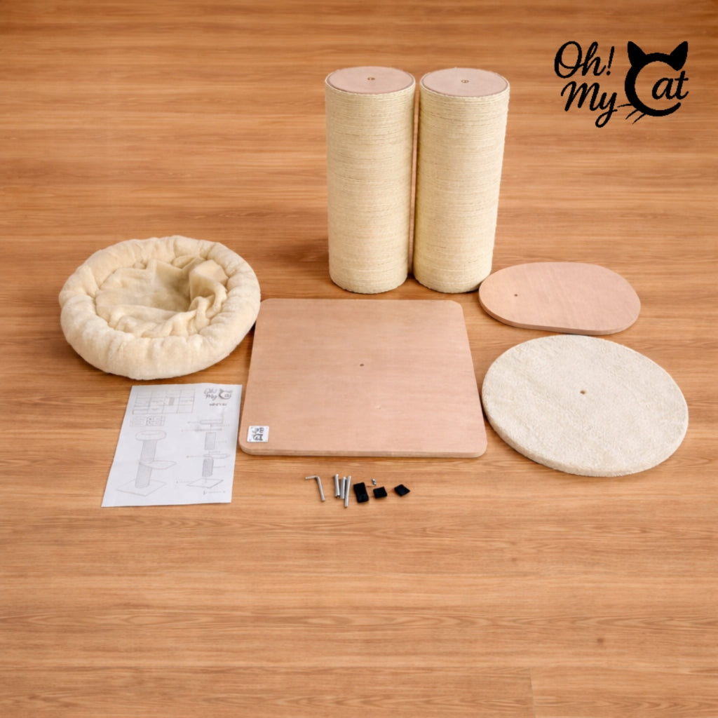 Cat Scratcher 105cm LARGE Tower Bed Natural Wooden THICK Post Manufacturer code -02-WP-CTL-02