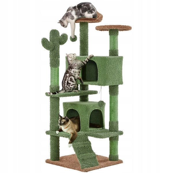 Cat Scratcher, Cactus, 138cm H, Sizal, Green-Brown