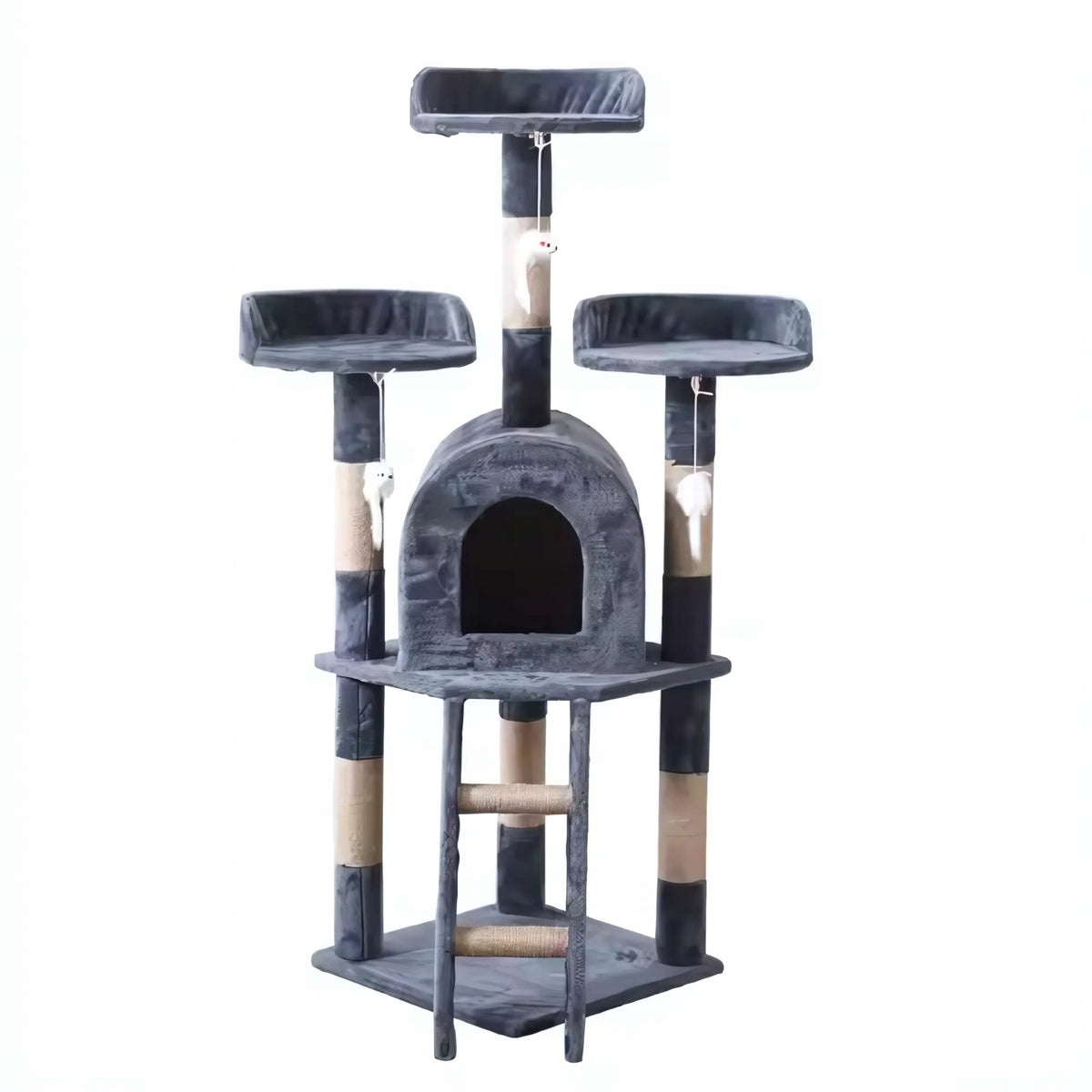Cat Scratcher Harness Large High Tower Bed Cottage Post Grey D120 Manufacturer code Drapak Dla Kota Wysoki 5 Poziomów Szary D120
