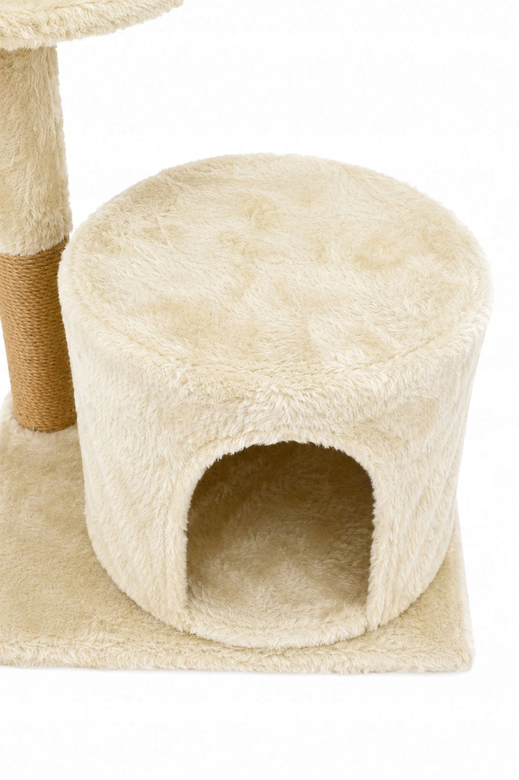 Cat Scratcher with Bed and House Puffi–Tower, Booth and Sisal Post Product width 52 cm