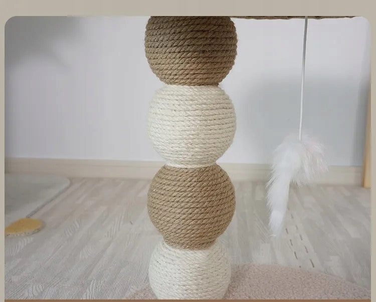 Cat Scratcher with Bed and Scratching String, Height 45 Cm Quality Kind small scratching post tall scratching post scratching post