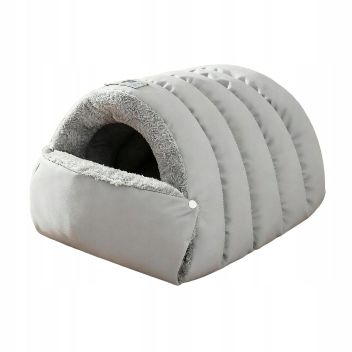Cat Sleeping Bag Comfortable Warming Soft Pet Supplies Cat Cave Bed gray S Packaging status original