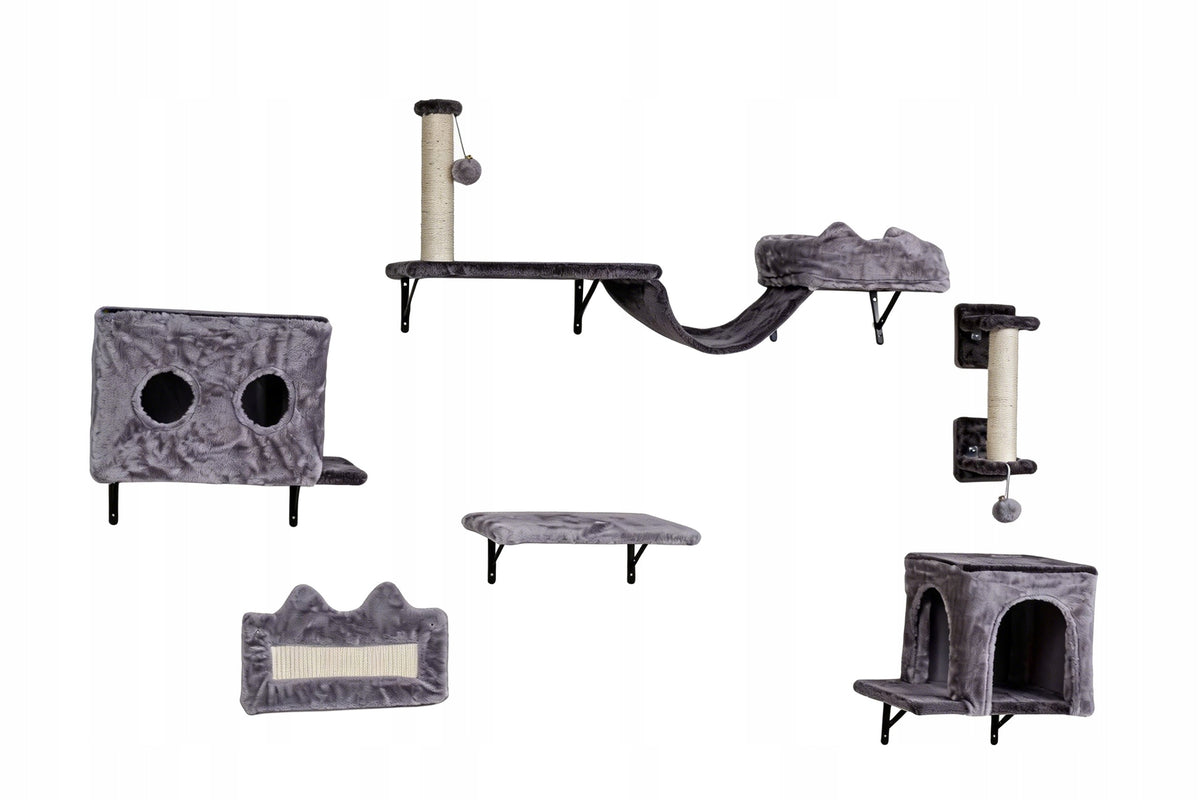 Cat Wall Scratcher Grey Cat Highway Shelving Set Packaging status original