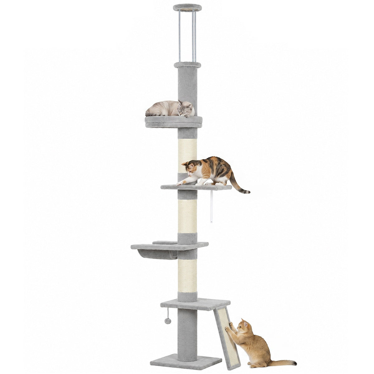 Cat ceiling scratcher 230 – 260 cm, height adjustable, 5 levels