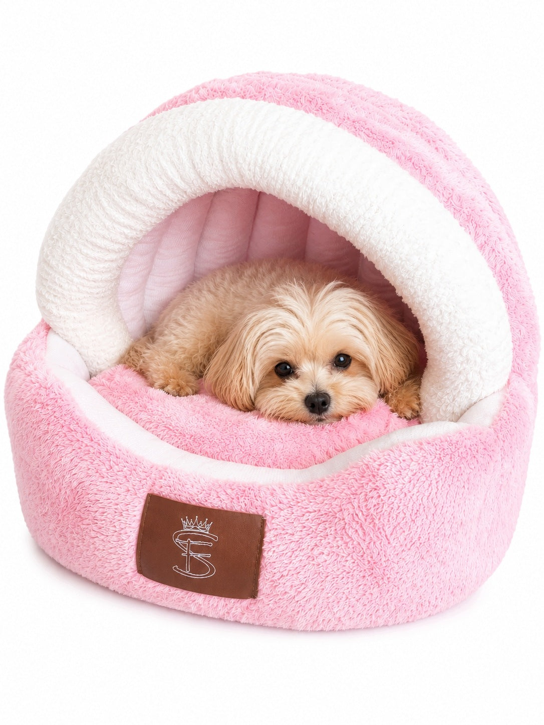 Cat dog bed KOKON with visor PINK booth bedding small dog