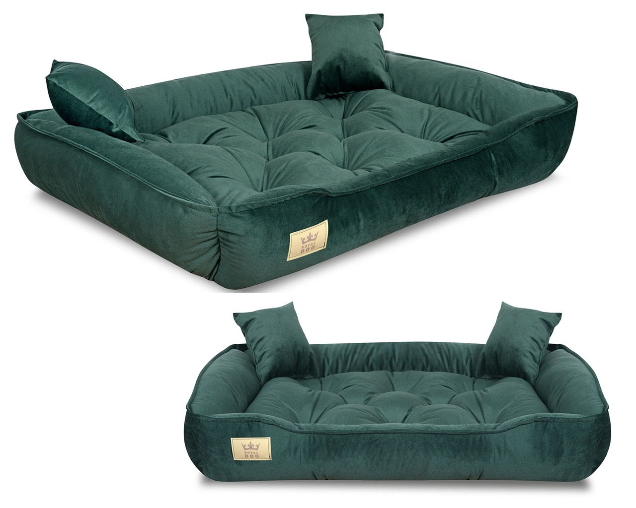 Cat dog bed playpen 100x75 cm ROYAL DOG velour green