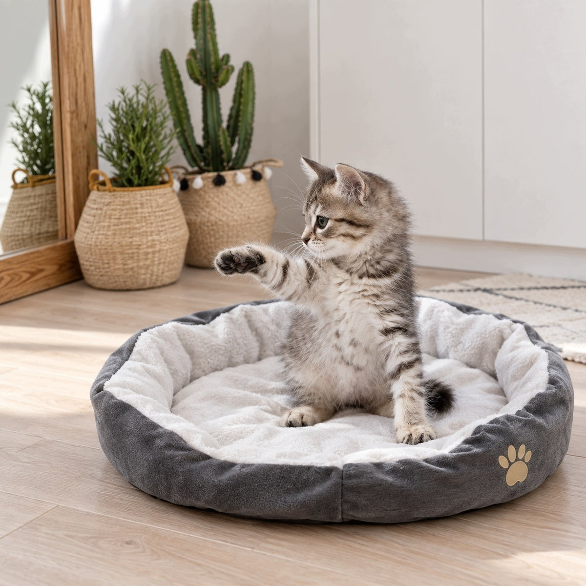 Cat dog bed soft bed pillow 40x50cm grey I028 Manufacturer code I028