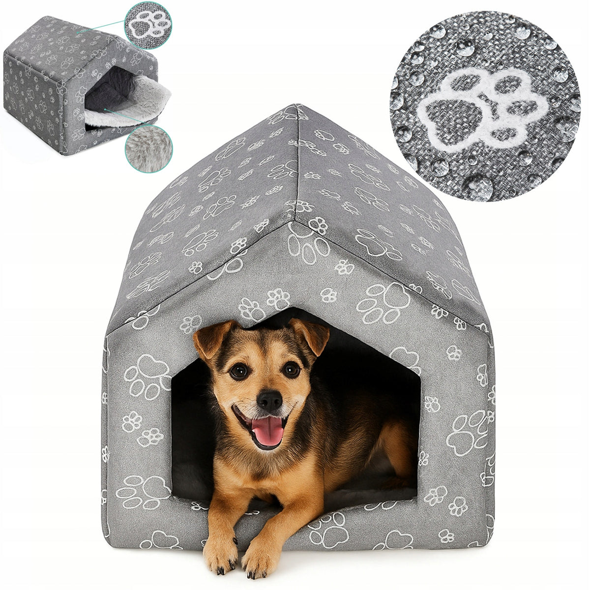 Cat dog bed soft booth removable pillow HOUSE L CLAW + FUR