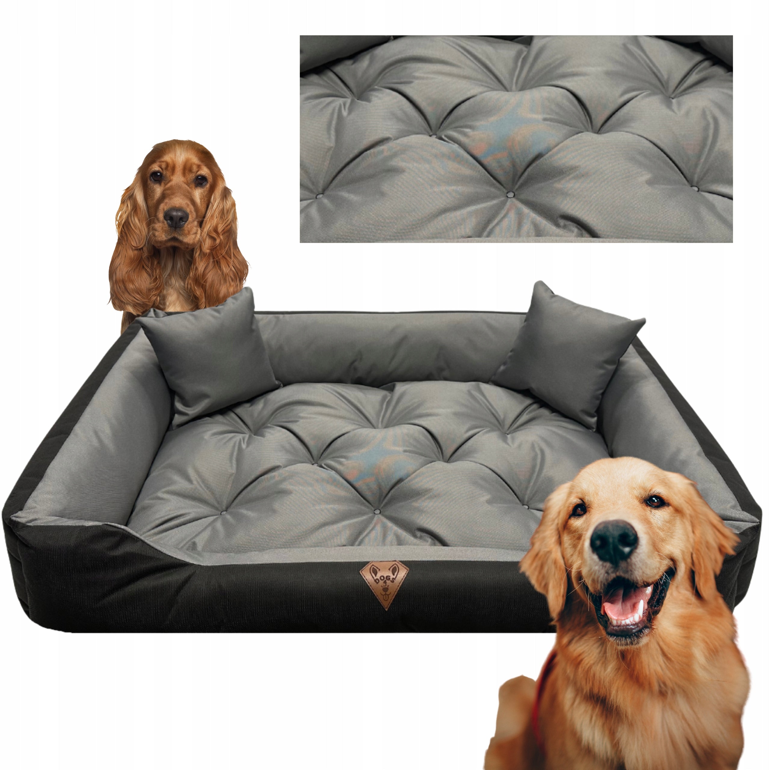 Cat dog bed waterproof 75x65 cm | Quilted mattress couch