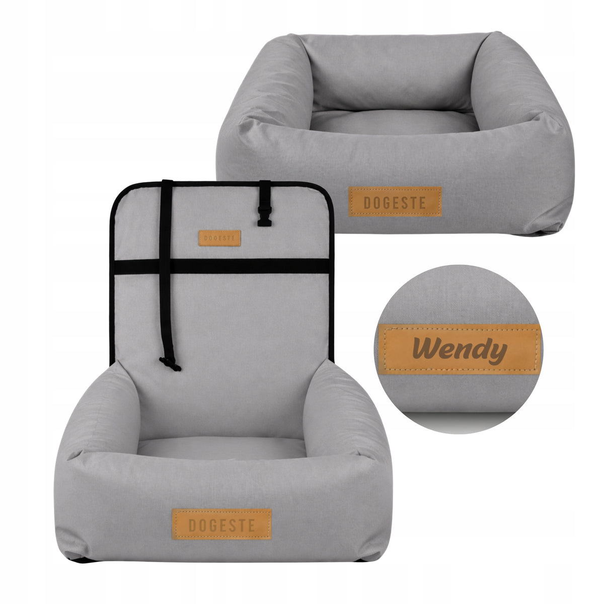 Cat dog transporter car seat for car + Engraving name FREEBIE