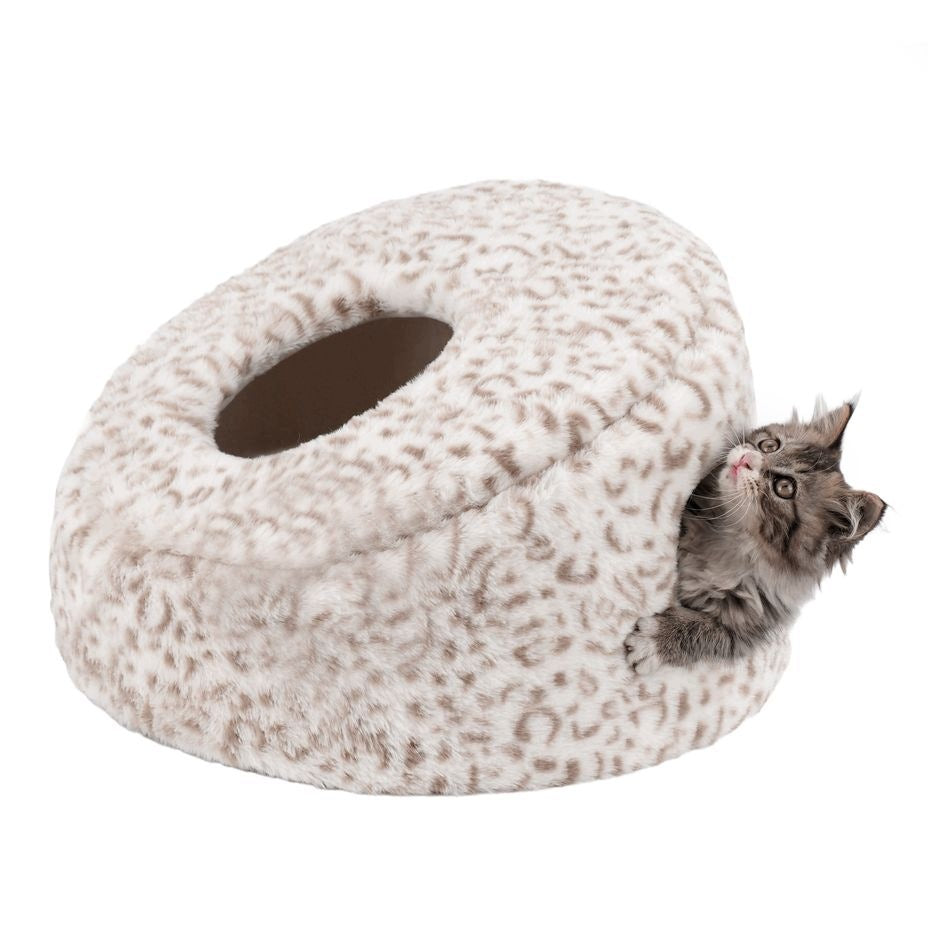 Cat house Carinio CAVE Panther - plush bed with two entrances
