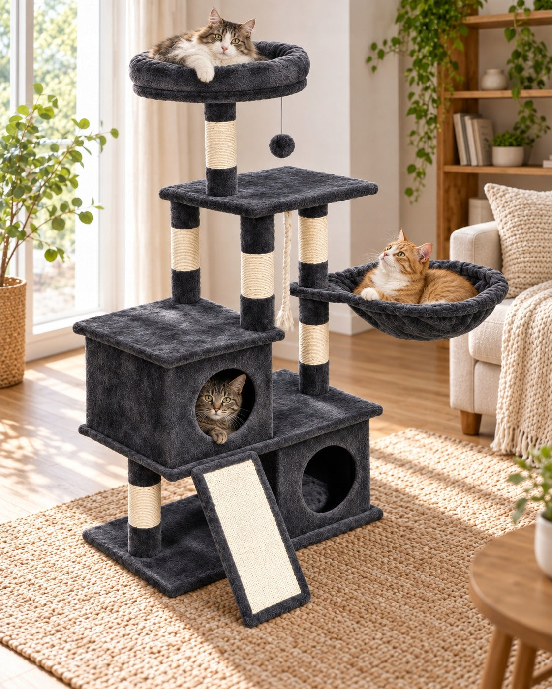 Cat scratcher 115cm LARGE HOUSE HAMMOCK BED tree 5 levels F200 Manufacturer code F200