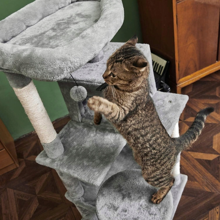 Cat scratcher 143 cm 5 levels cottage hammock bed grey Packaging status original