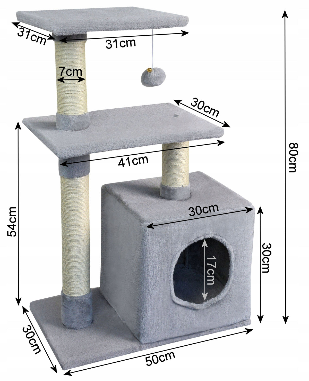 Cat scratcher bed cottage tower toy Brand TERNA
